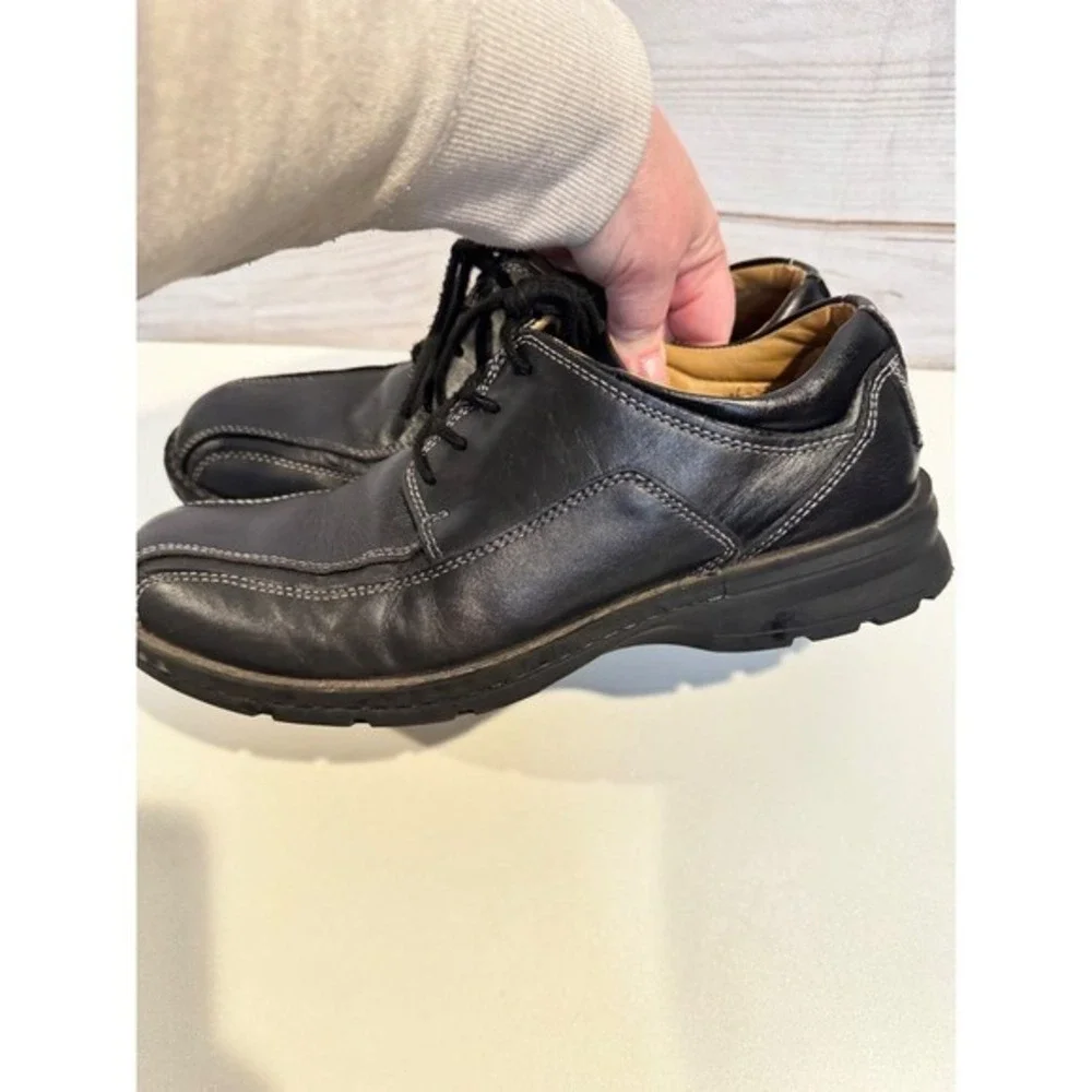 Dockers Mens Black Leather Comfort Lace Up‎ Oxford Dress Shoes Size 9.5M